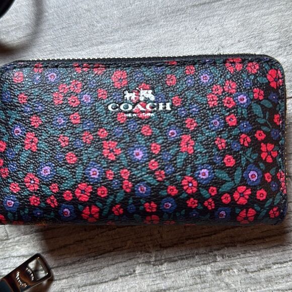 Coach Floral Sierra Ranch Satchel Crossbody & Matching Double Zip Card Case - Picture 15 of 16